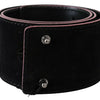 Costume National Black Leather Wide Waist Studded Women Belt