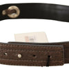 Costume National Brown Leather Silver Fastening Belt