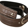 Costume National Brown Leather Silver Fastening Belt
