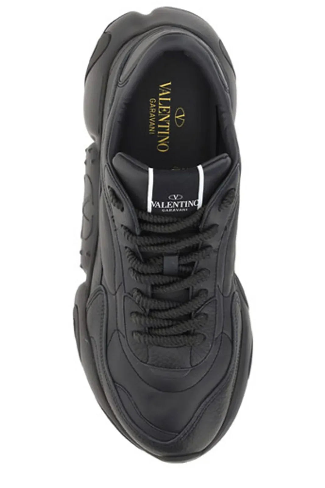 Valentino Garavani Sneakers aus schwarzem Kalbsleder