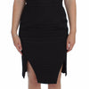 DAIZY SHELY Black Sheath Party Evening Knee Length Dress