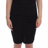 Roccobarocco Black Stretch Wiggle Pencil Sheath Bodycon Dress