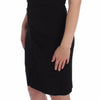 Roccobarocco Black Stretch Wiggle Pencil Sheath Bodycon Dress