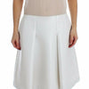 Koonhor White Pleated Bottom Tank Sheath Transparent Dress