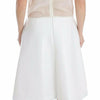 Koonhor White Pleated Bottom Tank Sheath Transparent Dress