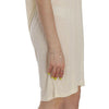 Costume National Cream Round Neck Knee Length Dress