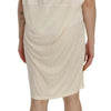 Costume National Cream Round Neck Knee Length Dress