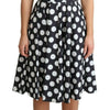 Dolce & Gabbana Black Polka Dotted Cotton A-Line Dress