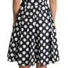 Dolce & Gabbana Black Polka Dotted Cotton A-Line Dress