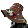 Dolce & Gabbana Brown Knitted Straw Floral Hat