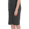 BENCIVENGA Gray Checkered Cotton Blazer Dress Set Suit