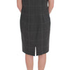 BENCIVENGA Gray Checkered Cotton Blazer Dress Set Suit