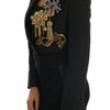 Dolce & Gabbana Black Crystal Fairy Tale Blazer Jacket