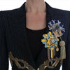 Dolce & Gabbana Black Crystal Fairy Tale Blazer Jacket
