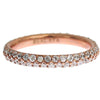 Nialaya Pink Gold 925 Silver Clear CZ Ring