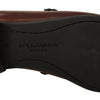 Dolce & Gabbana Bordeaux Patent Leather Dress Loafers Shoes
