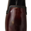 Dolce & Gabbana Bordeaux Patent Leather Dress Loafers Shoes