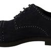 Chaussures Derby élégantes en daim Dolce &amp; Gabbana avec clous argentés