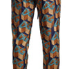 Pantalon de jogging élégant en soie Dolce &amp; Gabbana avec imprimé vibrant