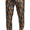 Pantalon de jogging élégant en soie Dolce &amp; Gabbana avec imprimé vibrant