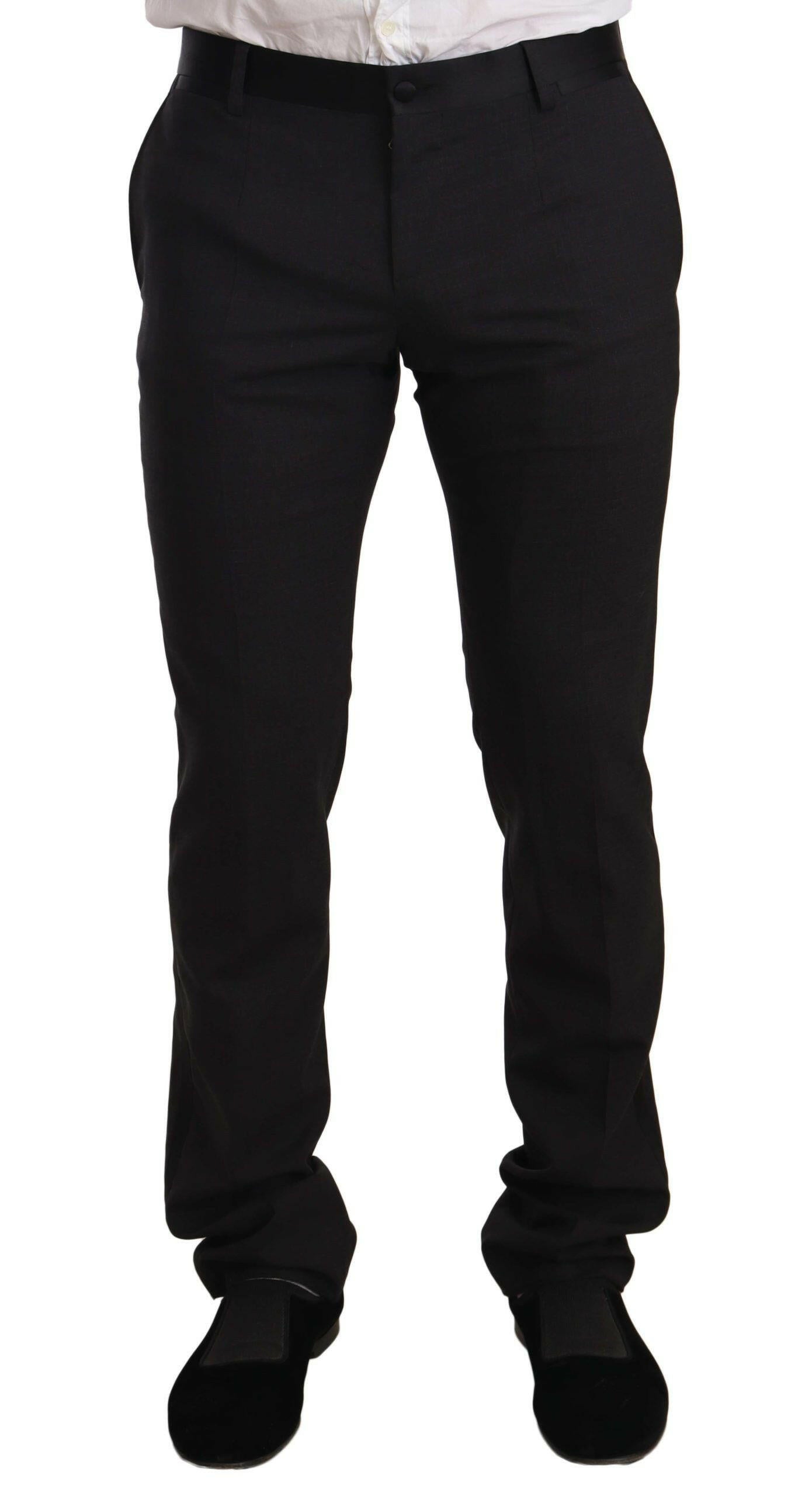 Dolce &amp; Gabbana – Slim Fit Smokinganzug aus blauer Samt-Baumwolle