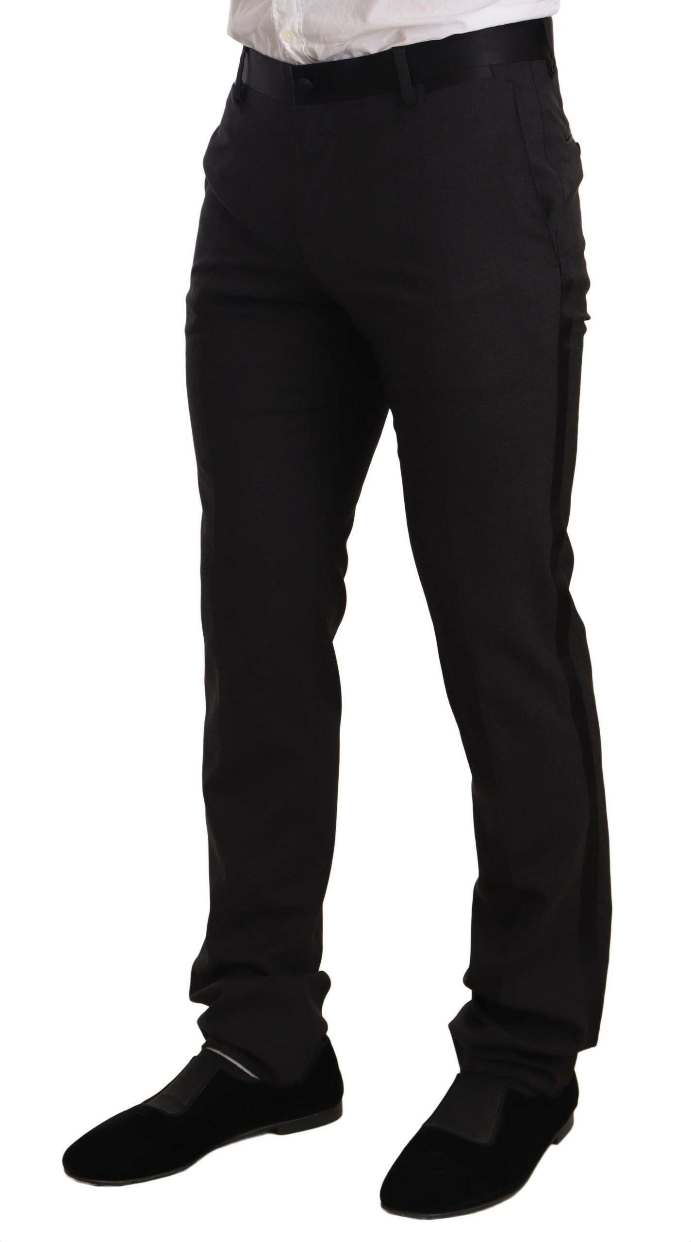 Dolce &amp; Gabbana – Slim Fit Smokinganzug aus blauer Samt-Baumwolle