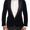 Dolce &amp; Gabbana – Slim Fit Smokinganzug aus blauer Samt-Baumwolle