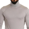 Dolce & Gabbana Gray Cashmere Turtleneck Pullover Sweater