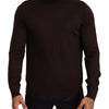 Dolce & Gabbana Brown Cashmere Turtleneck Pullover Sweater