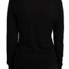 Dolce &amp; Gabbana Schwarzer Rundhalspullover STAFF Pullover Wolle