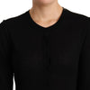Dolce &amp; Gabbana Schwarzer Rundhalspullover STAFF Pullover Wolle