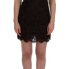 Dolce & Gabbana Bordeaux Floral Lace Ricamo Sheath Dress