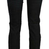 John Galliano Black Mid Waist Slim Fit Corduroy Denim Casual Pants