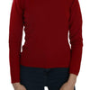 MILA SCHÖN Red Round Neck Pullover Cashmere Sweater