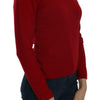 MILA SCHÖN Red Round Neck Pullover Cashmere Sweater