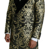 Dolce &amp; Gabbana Schwarzgold Jacquard Langmantel SICILIA Jacke