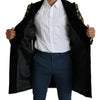 Dolce &amp; Gabbana Schwarzgold Jacquard Langmantel SICILIA Jacke