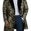 Dolce &amp; Gabbana Schwarzgold Jacquard Langmantel SICILIA Jacke