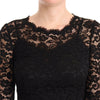 Dolce & Gabbana Black Cotton Lace Mermaid Long Sleeves Dress