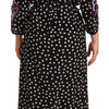 Dolce & Gabbana Black White Crystal Sequined Floral Dress