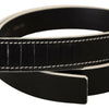 Costume National Black White Leather Fashion Waist  Belt