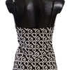 Dolce & Gabbana Black White Logo Print Camisole Top Underwear