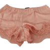 Dolce & Gabbana Pink Floral Lace Lingerie Underwear