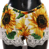 Dolce & Gabbana White Sunflower Lace Lingerie Underwear