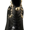 Dolce & Gabbana Black Leather Studded Combat Boots