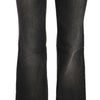 John Galliano Black Washed Mid Waist Flared Denim Casual Jeans