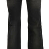 John Galliano Black Washed Mid Waist Flared Denim Casual Jeans
