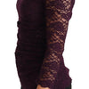 Dolce & Gabbana Purple Lace Long Sleeve Top Blouse