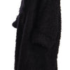 Dolce & Gabbana Black Mohair Fur Cape Trench Coat Jacket