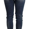 Dolce &amp; Gabbana – Skinny-Jeans aus Baumwollstretch in blauer Waschung